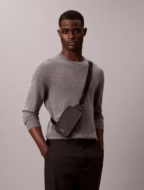 Шкіряна сумка через плече Calvin Klein 1159851362 Чорний