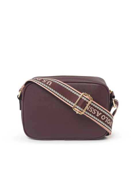 Женская сумка кроссбоди U.S. Polo Assn с логотипом 1159851457 Бордовый
