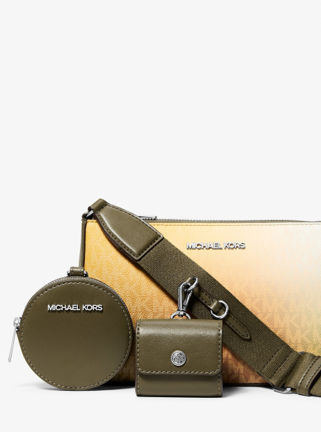 Женская сумка кроссбоди Jet Set Michael Kors с чехлом для AirPods Pro и монетницей 1159851574 Оливковый