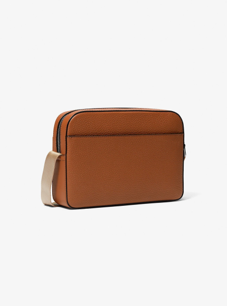 Мужская кожаная сумка кроссбоди Hudson Michael Kors в подарочной коробке 1159851935 Коричневый