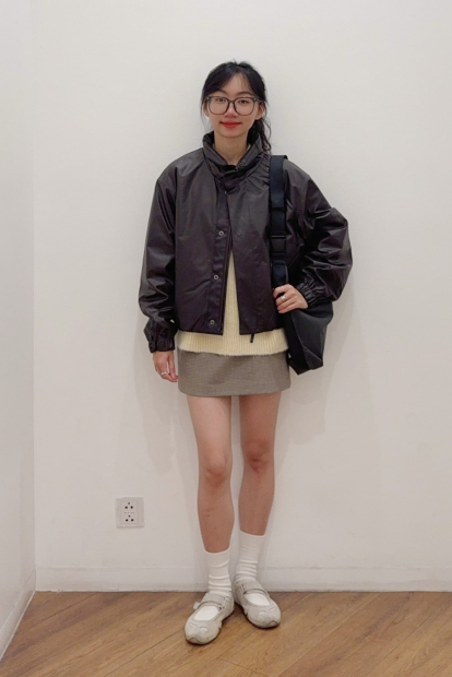 Сумка через плечо Messenger Shoulder UNIQLO на молнии 1159852095 Серый