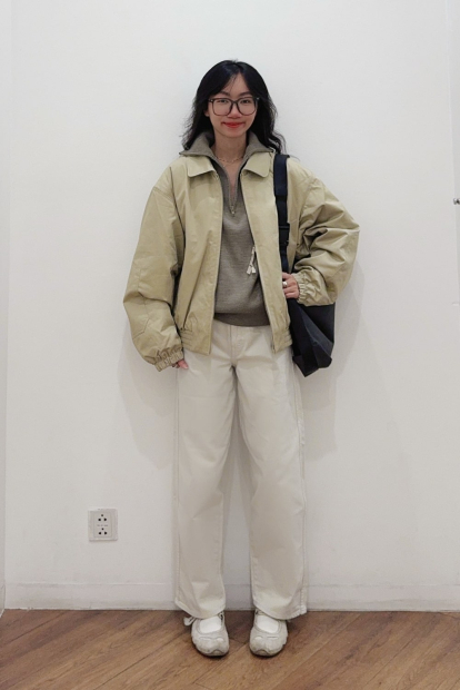 Сумка через плечо Messenger Shoulder UNIQLO на молнии 1159852095 Серый