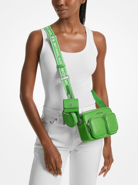 Шкіряна сумка кроссбоді з гаманцем та кейсом для навушників Jet Set Item Michael Kors 1159852167 Зелений