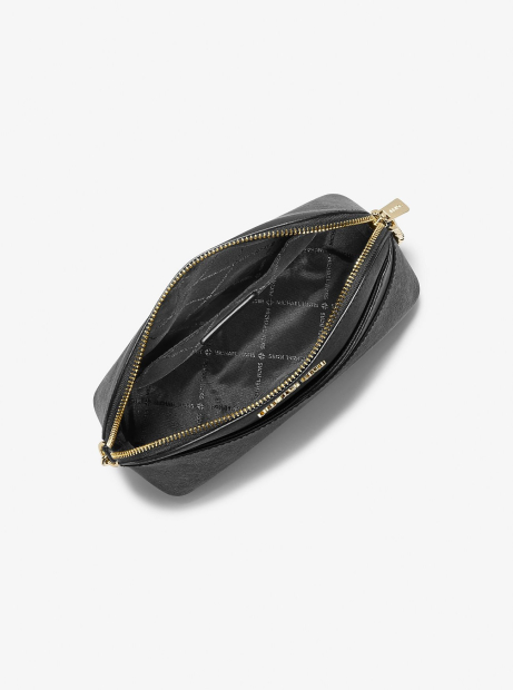 Женская кожаная сумка кроссбоди Jet Set Travel Michael Kors на молнии 1159852444 Черный