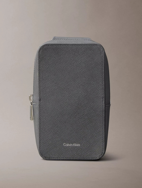 Кожаная сумка через плечо Calvin Klein 1159853010 Серый