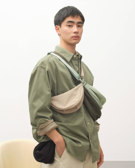 Маленькая сумка UNIQLO через плечо 1159854107 Бежевый