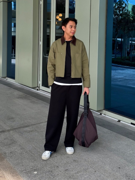 Сумка через плечо Messenger Shoulder UNIQLO на молнии 1159854345 Коричневый