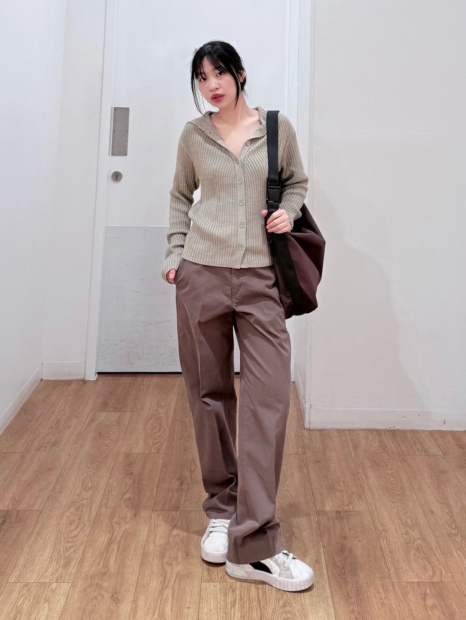 Сумка через плечо Messenger Shoulder UNIQLO на молнии 1159854345 Коричневый