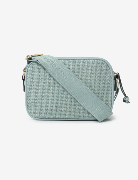 Женская твидовая сумка кроссбоди U.S. Polo Assn с логотипом 1159854543 Зеленый