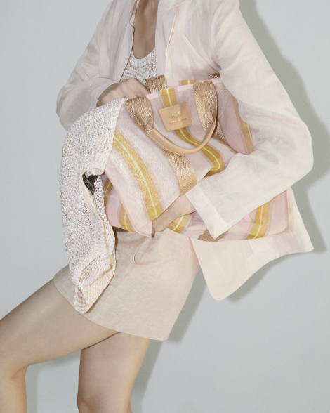 Полупрозрачная сумка шоппер Armani Exchange 1159854699 Коричневый/Розовый