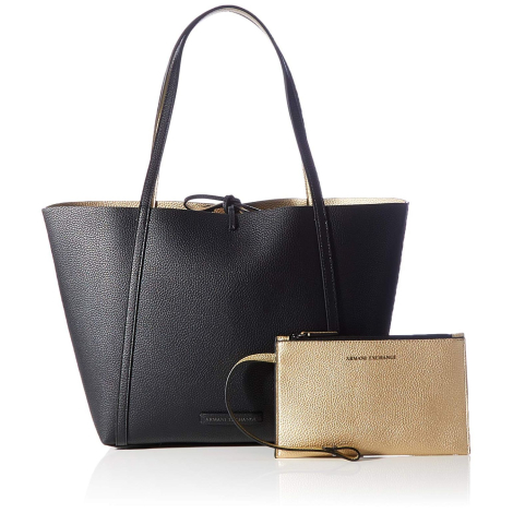 Жіночий двосторонній набір Armani Exchange сумка та клатч 1159855331 Чорний/Золотистий