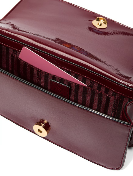 Лакированная сумка через плечо Victoria's Secret 1159855950 Бордовый