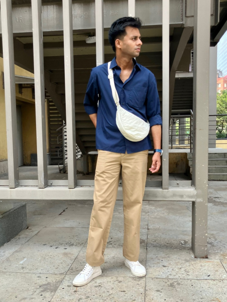 Сумка UNIQLO через плече 1159856914 Молочний