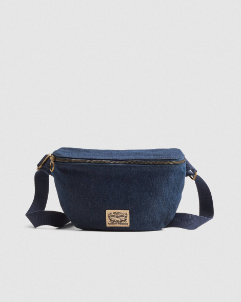 Джинсовая поясная сумка Levi's бананка слинг 1159857207 Синий