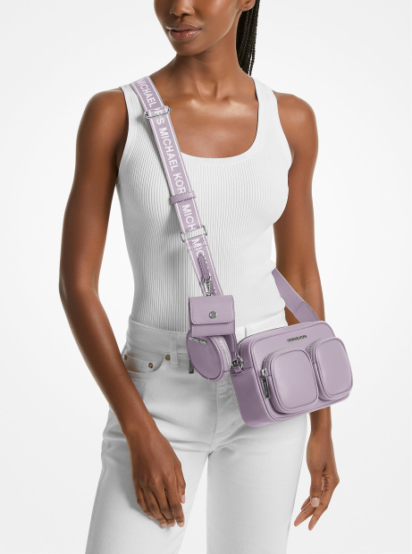 Шкіряна сумка кроссбоді з гаманцем та кейсом для навушників Jet Set Michael Kors 1159857913 Бузковий