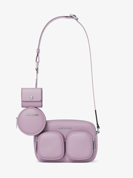 Шкіряна сумка кроссбоді з гаманцем та кейсом для навушників Jet Set Michael Kors 1159857913 Бузковий