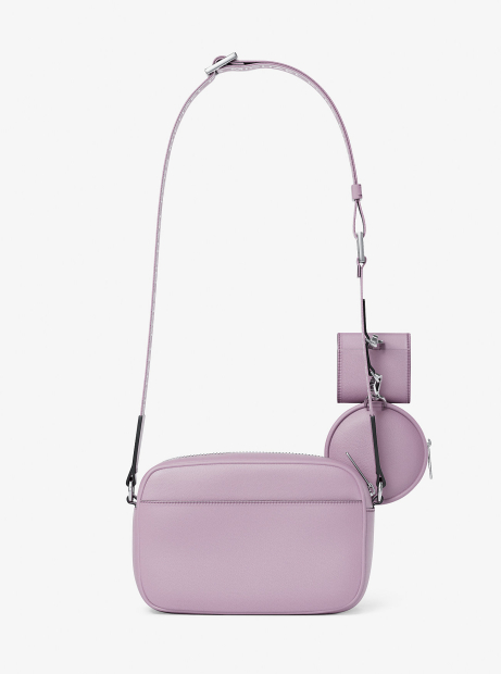 Шкіряна сумка кроссбоді з гаманцем та кейсом для навушників Jet Set Michael Kors 1159857913 Бузковий