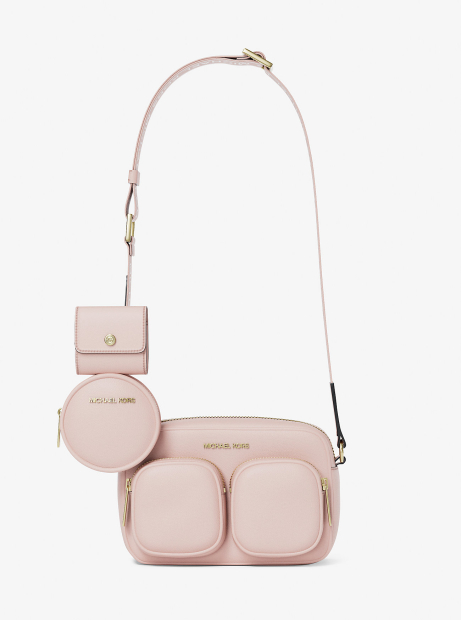 Шкіряна сумка кроссбоді з гаманцем та кейсом для навушників JET SET ITEM Michael Kors 1159857995 Рожевий