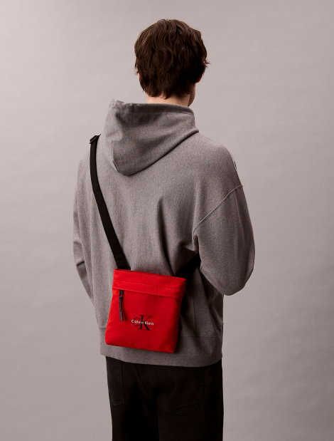 Сумка через плече від Calvin Klein з логотипом 1159858261 Червоний