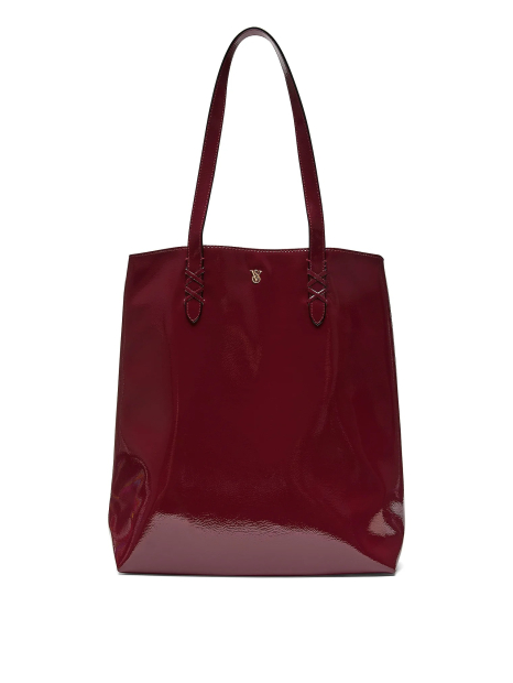 Сумка тоут Victoria's Secret из лакированной экокожи 1159858363 Бордовый