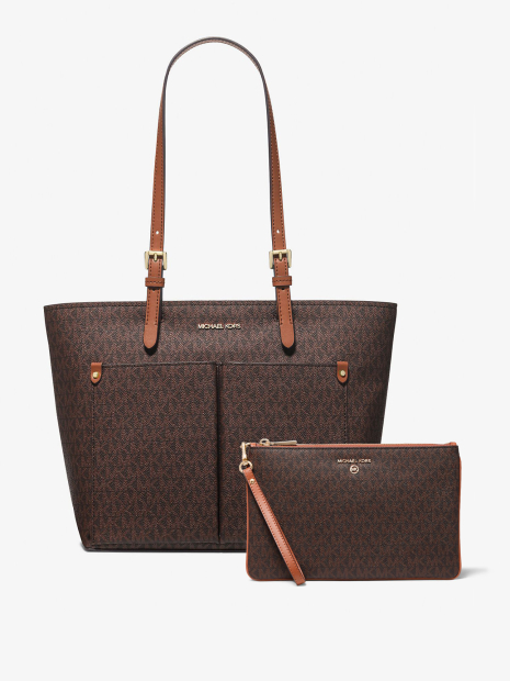 Жіночий набір Jet Set Travel Michael Kors сумка та клатч 1159858720 Коричневий