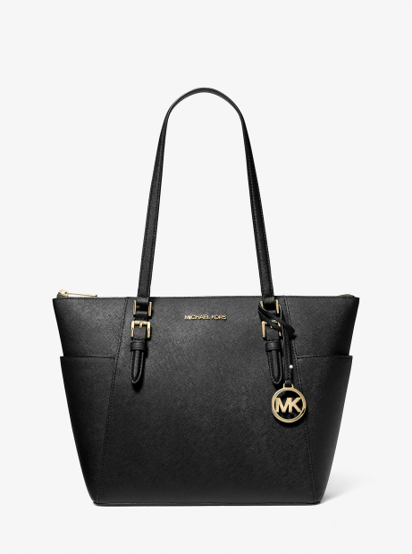 Женская кожаная сумка тоут Charlotte Michael Kors на молнии 1159858836 Черный