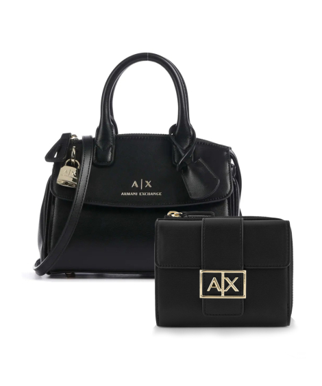 Женский набор Armani Exchange сумка и кошелек 1159859074 Черный