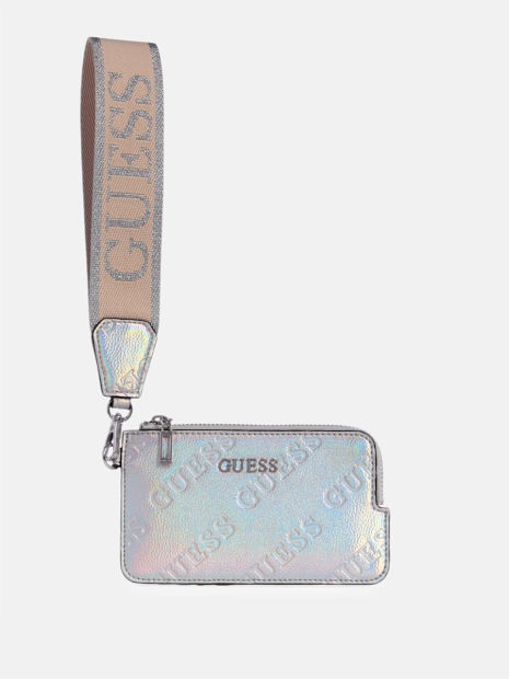 Женский набор Guess сумка кроссбоди и картхолдер 1159859080 Серебристый