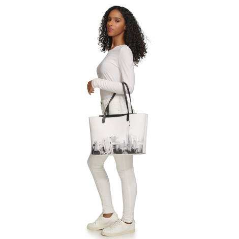 Жіноча велика сумка-тоут і клатч DKNY набір 1159859618 Білий