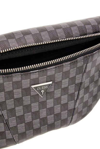 Поясна сумка Guess бананка з логотипом 1159863198 Сірий