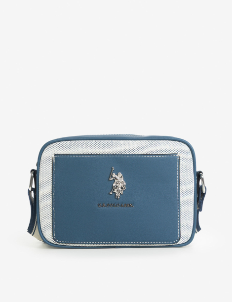 Женская сумка кроссбоди U.S. Polo Assn с логотипом 1159867648 Синий/Белый