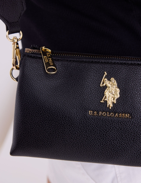 Жіноча сумка кроссбоді US Polo Assn з логотипом 1159871079 Чорний
