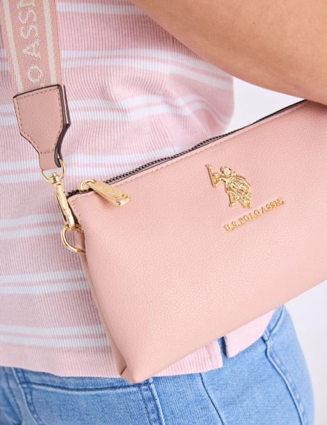 Жіноча сумка кроссбоді US Polo Assn з логотипом 1159872483 Рожевий