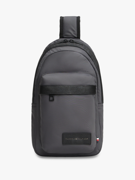 Сумка через плече Tommy Hilfiger на блискавці 1160081547 Сірий