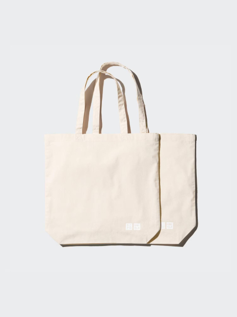 Большая сумка Uniqlo шоппер 1162149710 Молочный