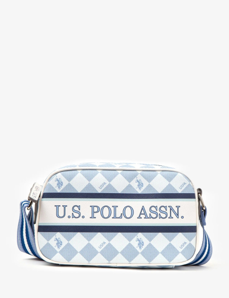 Женская сумка кроссбоди U.S. Polo Assn с принтом 1162816945 Голубой