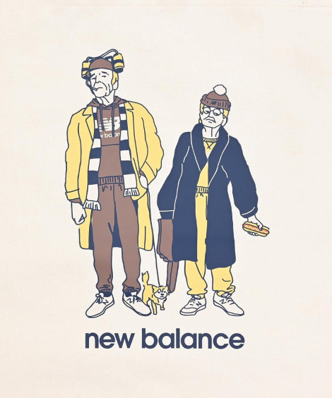 Сумка-шоппер New Balance з принтом 1162950504 Молочний
