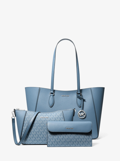 Набір сумок 3 в 1 Jet Set Travel Michael Kors тоут та дві сумки-кроссбоді 1163095458 Блакитний