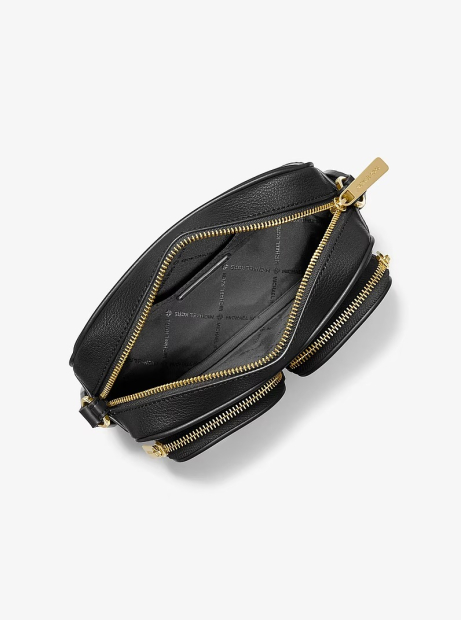 Кожаная сумка кроссбоди с кошельком и кейсом для наушников Jet Set Michael Kors 1163230409 Черный