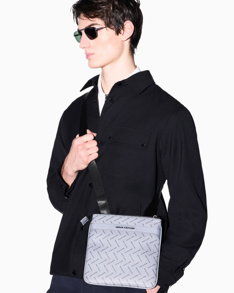 Мужская сумка через плечо Armani Exchange 1163246862 Серый