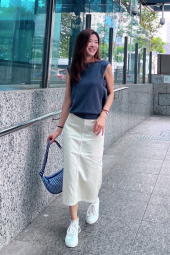 Сумка напівкругла UNIQLO через плече 1159838860 (Синій One size)