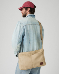Стильная сумка-мессенджер Levi's 1159841087 (Бежевый One size)