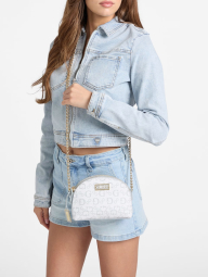Женская сумка кроссбоди Guess с принтом 1159841443 (Серый One size)
