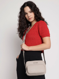 Женская сумочка кроссбоди Guess с логотипом 1159841455 (Серый One size)