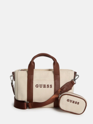 Текстильная сумка через плечо Guess с кошельком 1159841489 (Молочный One size)