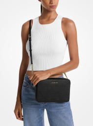 Женская кожаная сумка кроссбоди Michael Kors в подарочной коробке 1159842230 (Черный One size)