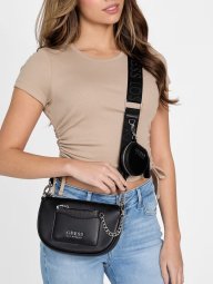 Жіноча сумка-кроссбоді Guess з двома гаманцями 1159842626 (Чорний One size)