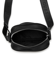 Нейлонова сумка через плече Mens Nylon PU Stripe Crossbody Guess кроссбоді 1159844396 Чорний