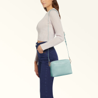 Женская кожаная сумка кроссбоди Furla 1159844515 Бирюзовый