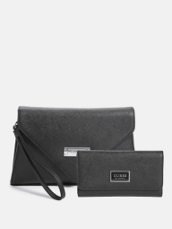 Стильный женский набор Guess сумка кроссбоди и кошелёк 1159845101 Черный
